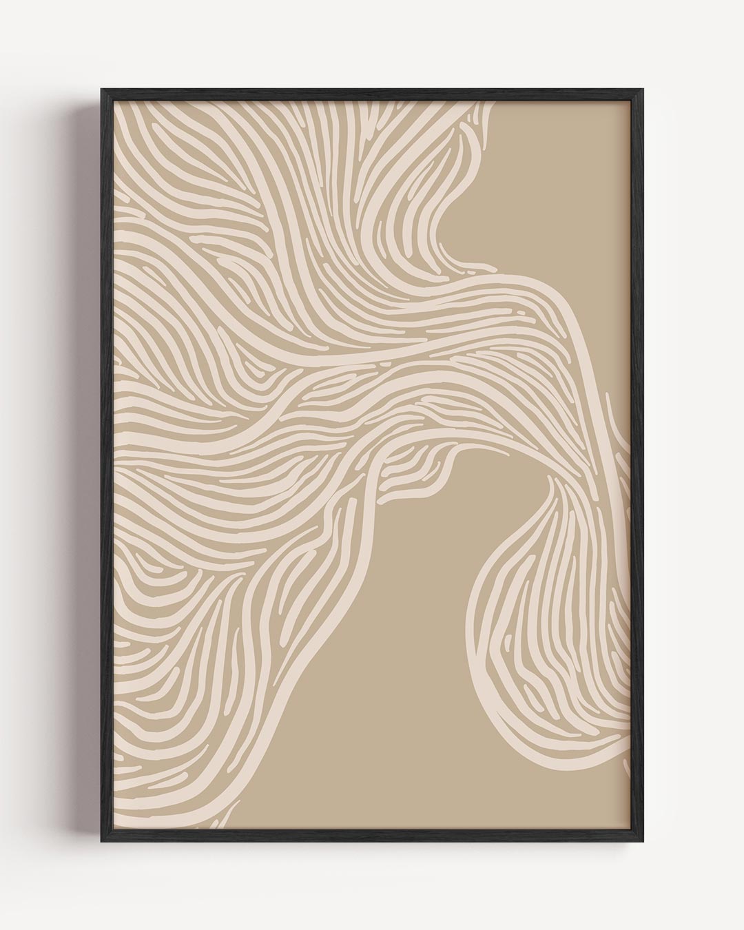 Natuurlijke Flow Wandkunst – abstracte portret poster als wanddecoratie