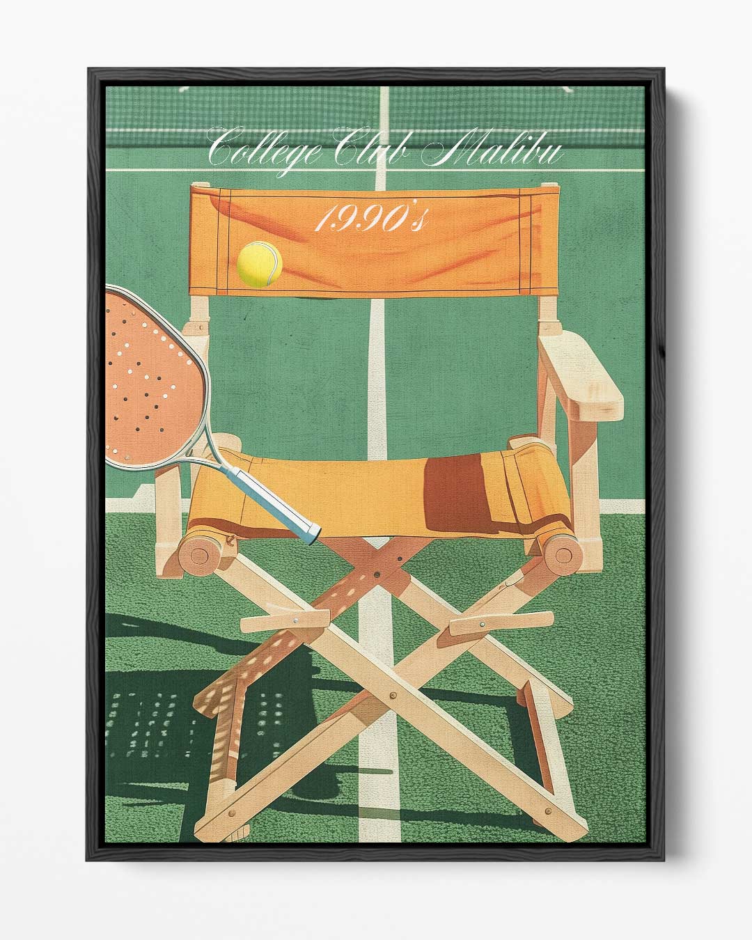 Vintage Tennis Vibes – portret kunstwerk als wanddecoratie