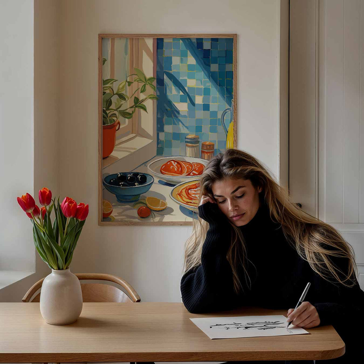 Mediterrane Keuken Charme – keuken portret poster, afbeelding 7