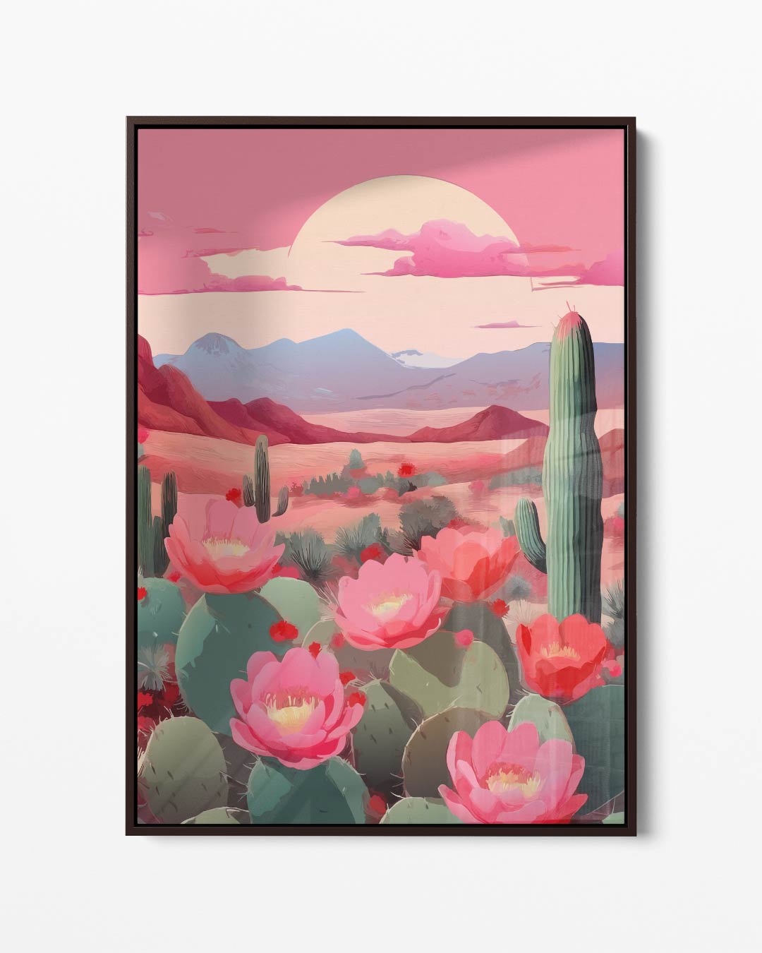 Woestijnbloemen in Bloei – portret kunstwerk als wanddecoratie