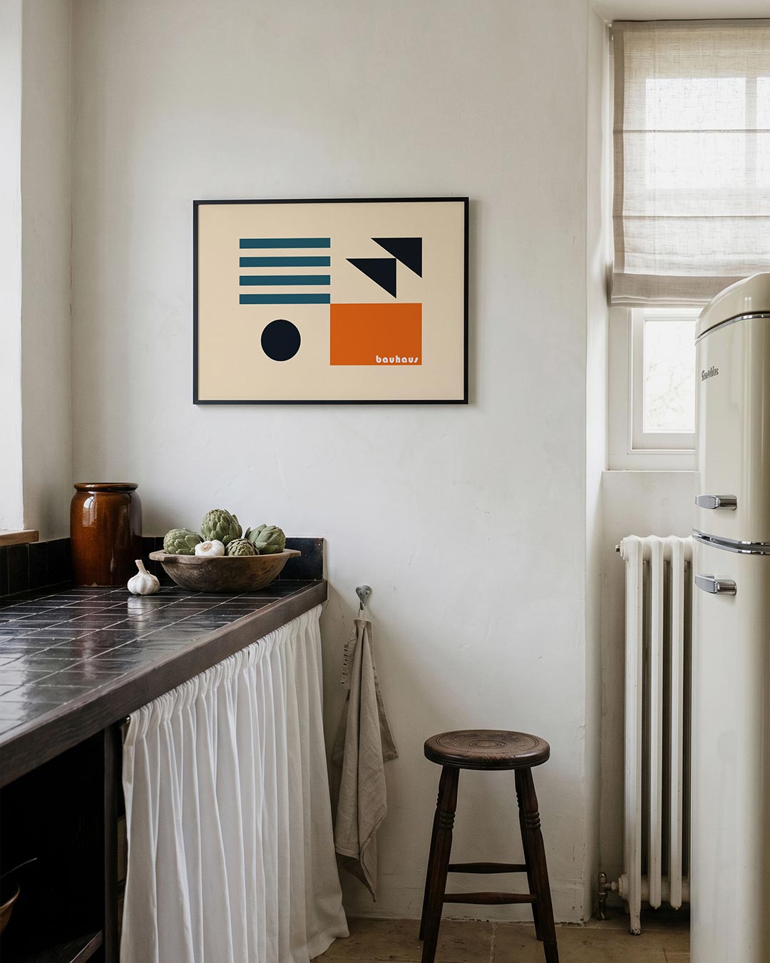 Vormen en vlaken – geometrische poster in Bauhaus-stijl van WallArtistic