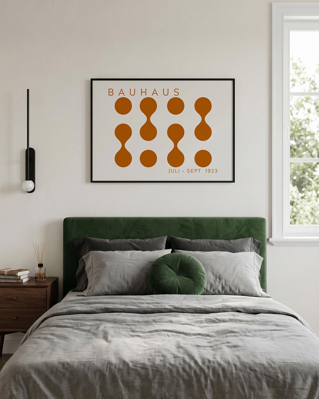 Vorm en balans – liggende Bauhaus poster voor aan de muur