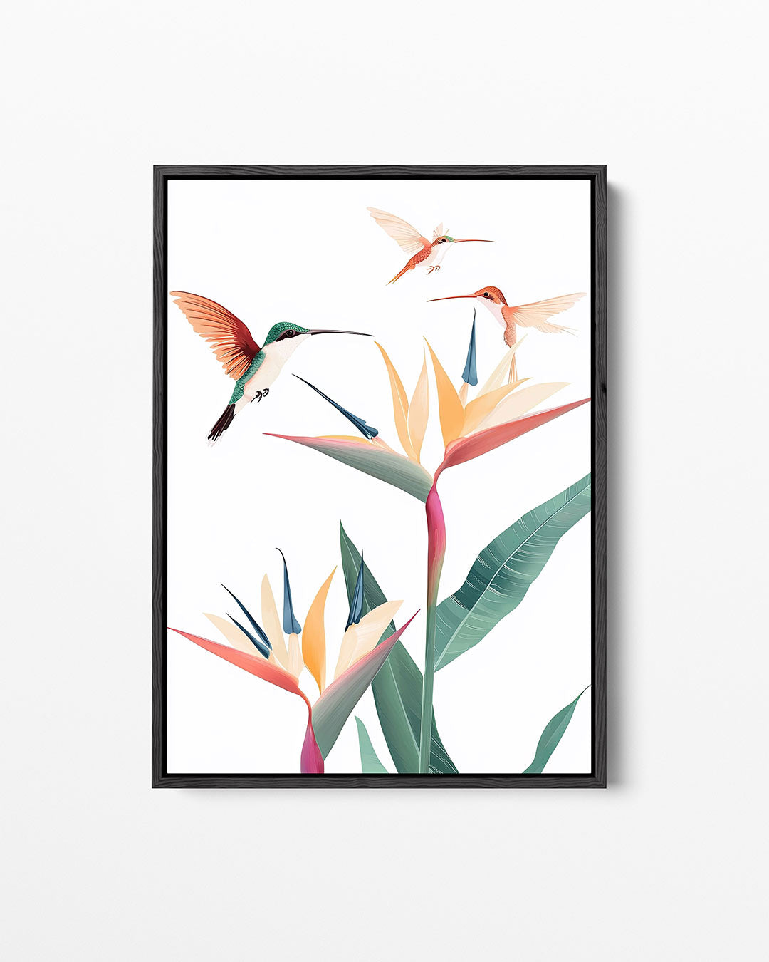 Vogels en bloemen – staand wanddecoratie kunstwerk