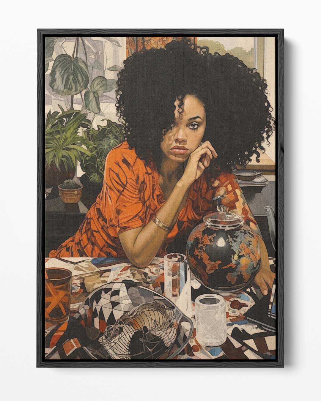 Wereldse Reflectie – portret kunstwerk als wanddecoratie