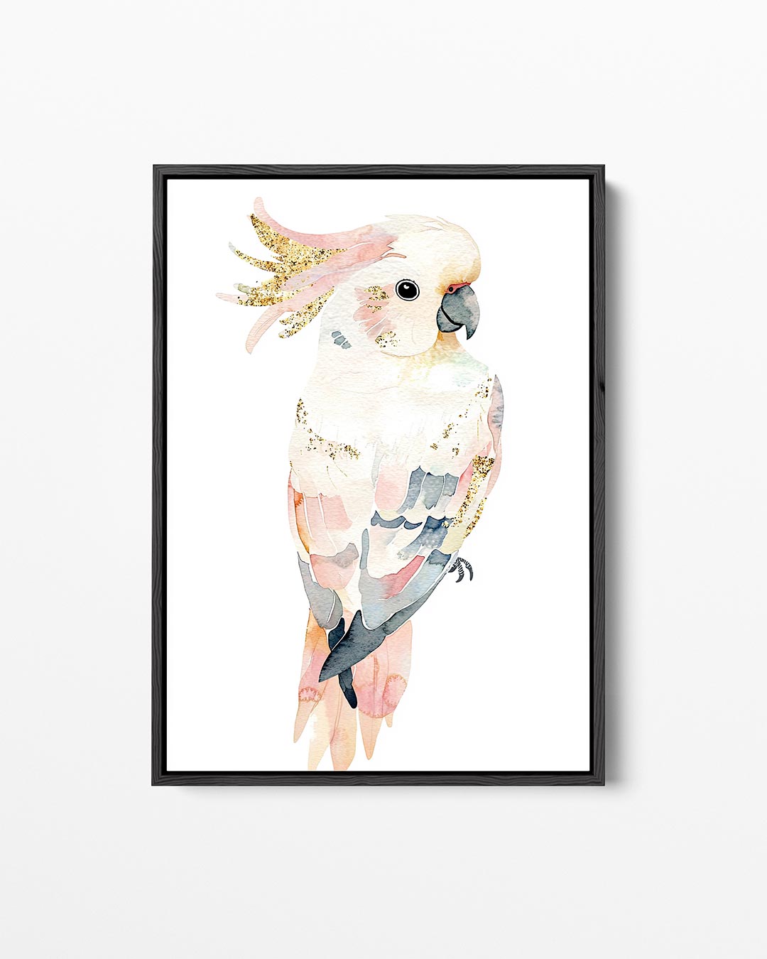 Vrolijke kaketoe – staand wanddecoratie kunstwerk