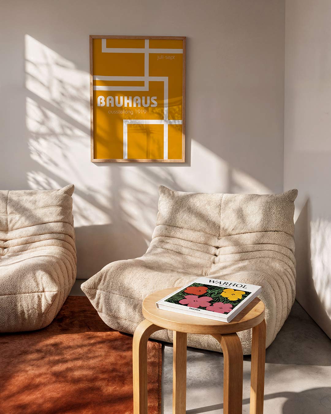 Lijnen en vlakkenspel – moderne Bauhaus wandkunst als poster