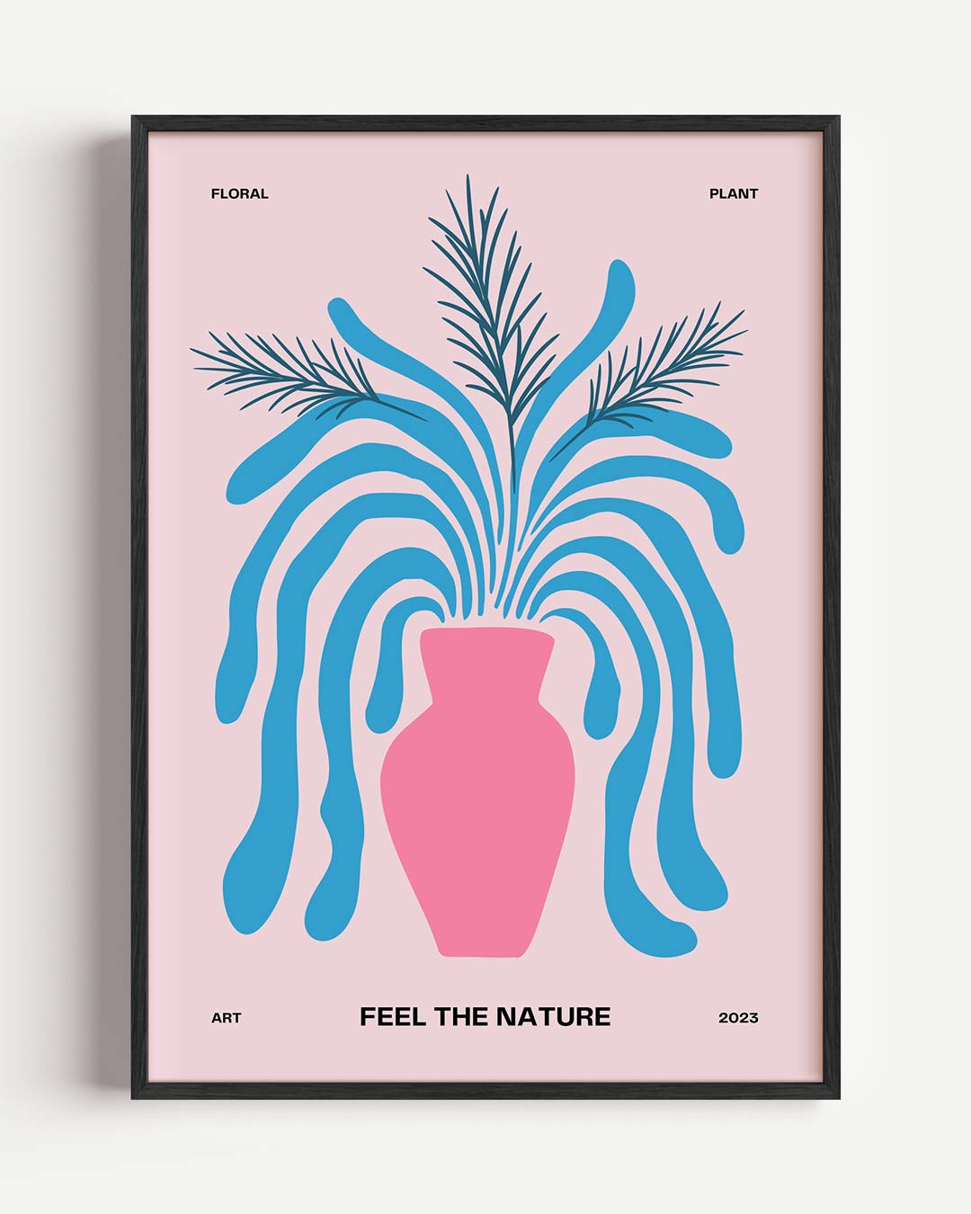 Floral Vibes – Popart en Streetart portret poster als wanddecoratie