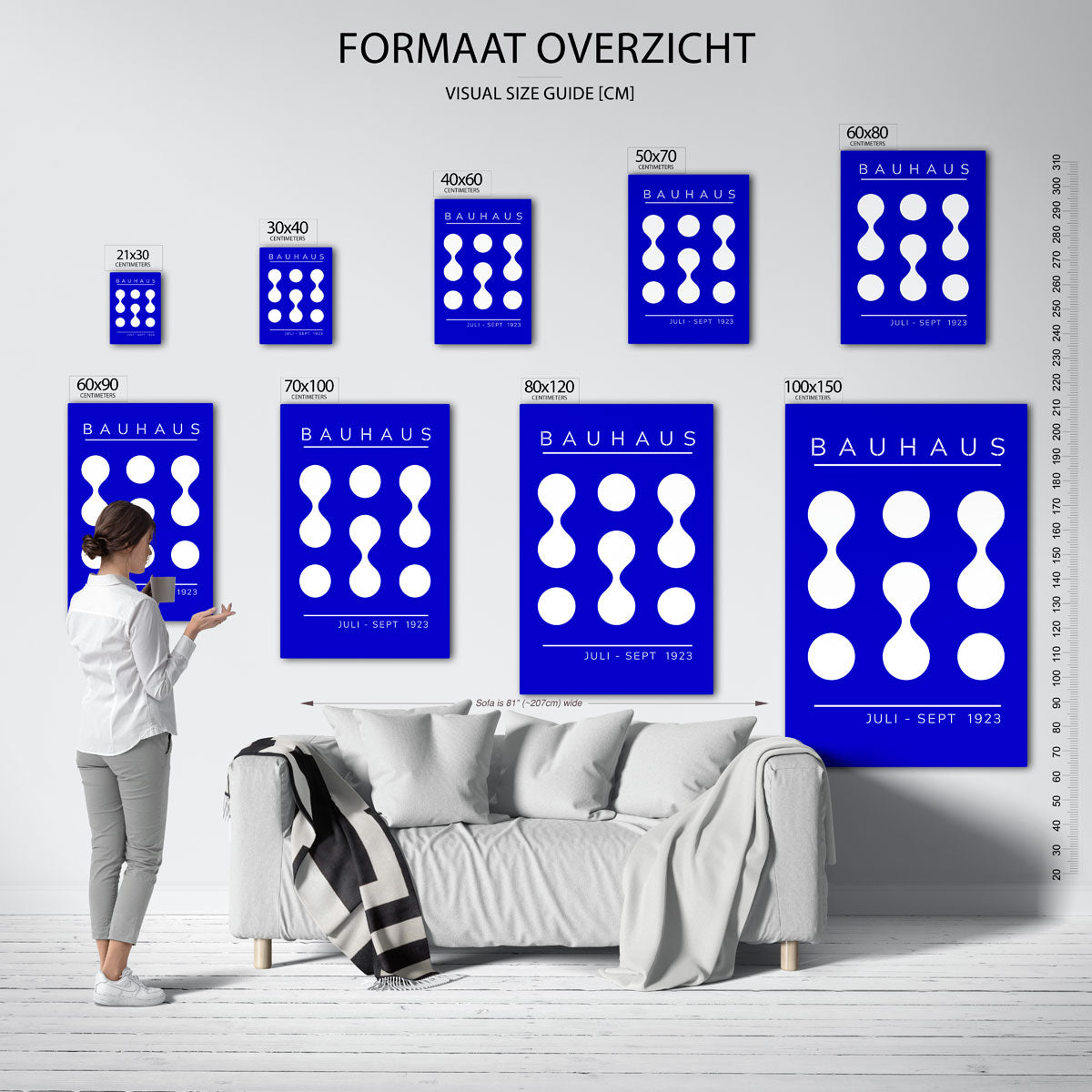 Vormen en vlakken – geometrische poster in Bauhaus-stijl van WallArtistic