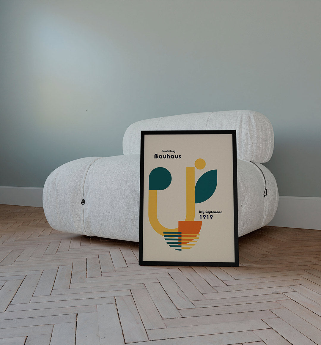 Abstracte – staande Bauhaus poster voor aan de muur
