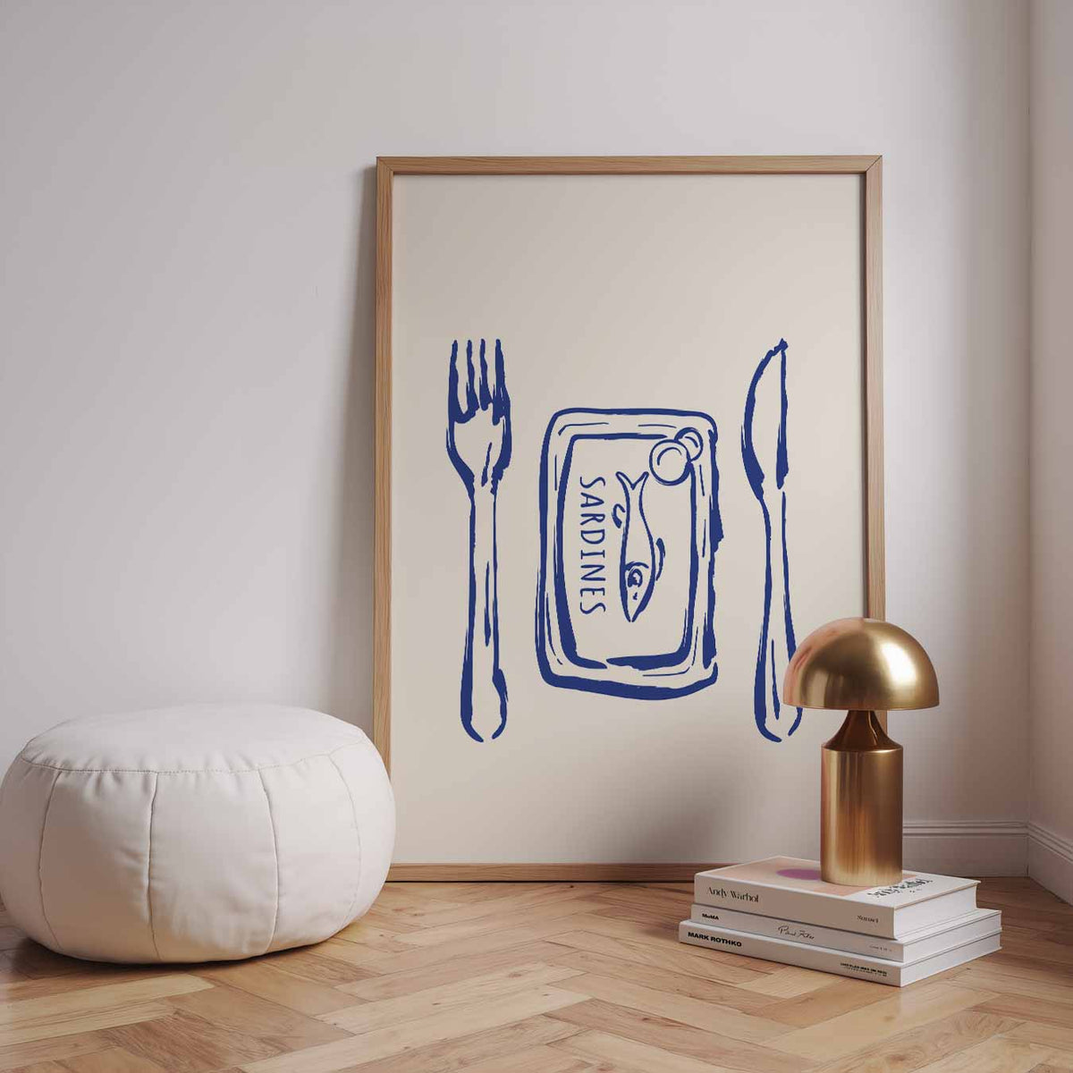 Vis en Tafel – dierenillustratie als portret poster