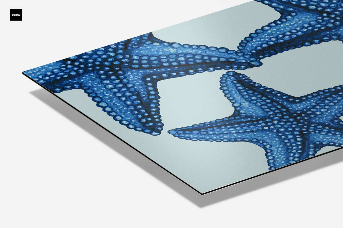 Blauwe zeesterren – canvas kunstwerk als wanddecoratie