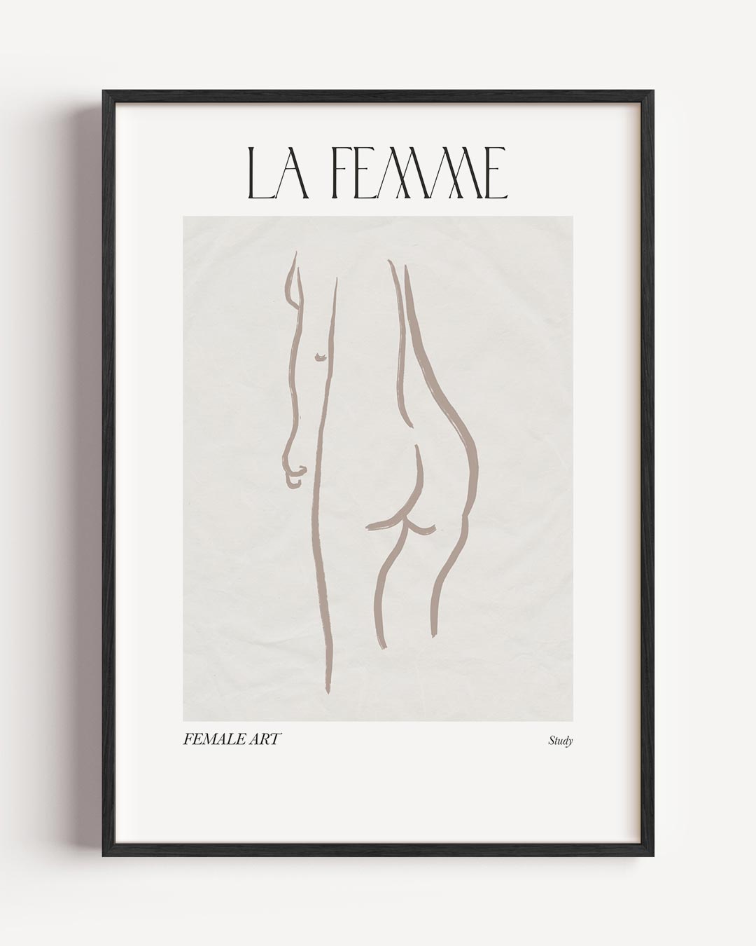 La Femme Artistieke – lijntekening portret poster als wanddecoratie