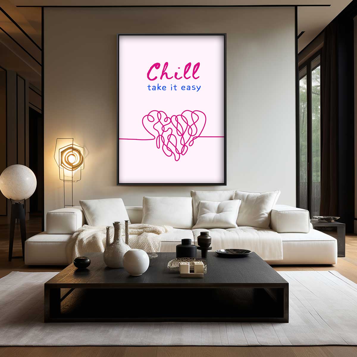 Chill Hart Kunstwerk – staand kunstwerk voor modern interieur