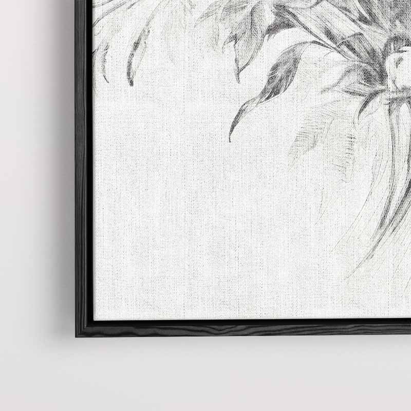 Zachte Bloesem Schets – staand kunstwerk voor modern interieur