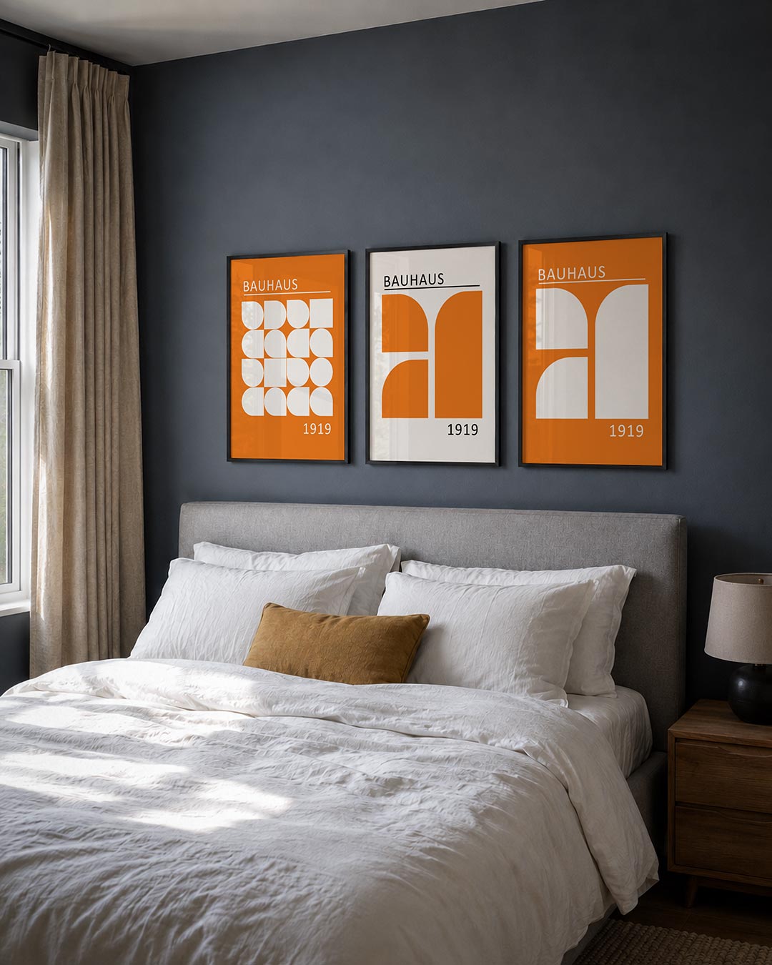 Vormen en vlakken posterset – derde productweergave – deze posterset in drie delen toont een speelse ordening van witte