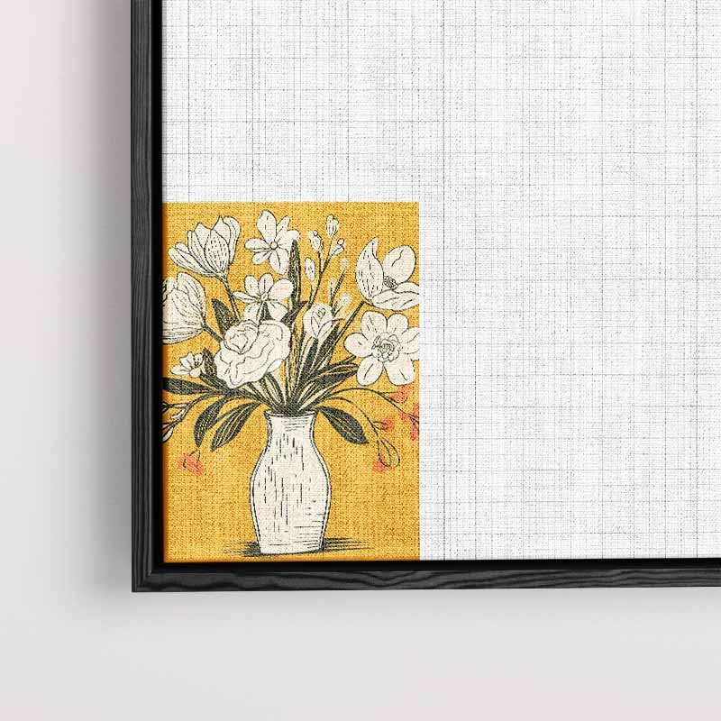 Tijdloze Bloemenvazen Illustratie – staand kunstwerk voor modern interieur