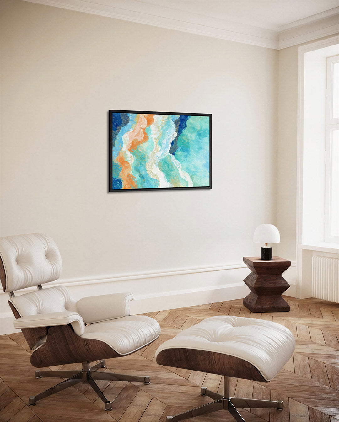 Golvende kleurencompositie – Golvende – alternatieve weergave van het kunstwerk