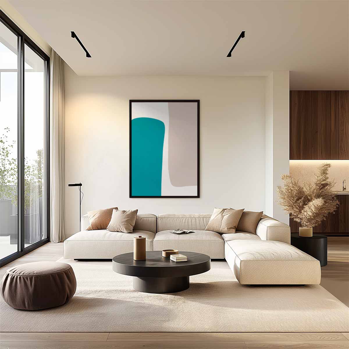 Vloeiende Vormen Duet – plexiglas wanddecoratie in portret formaat