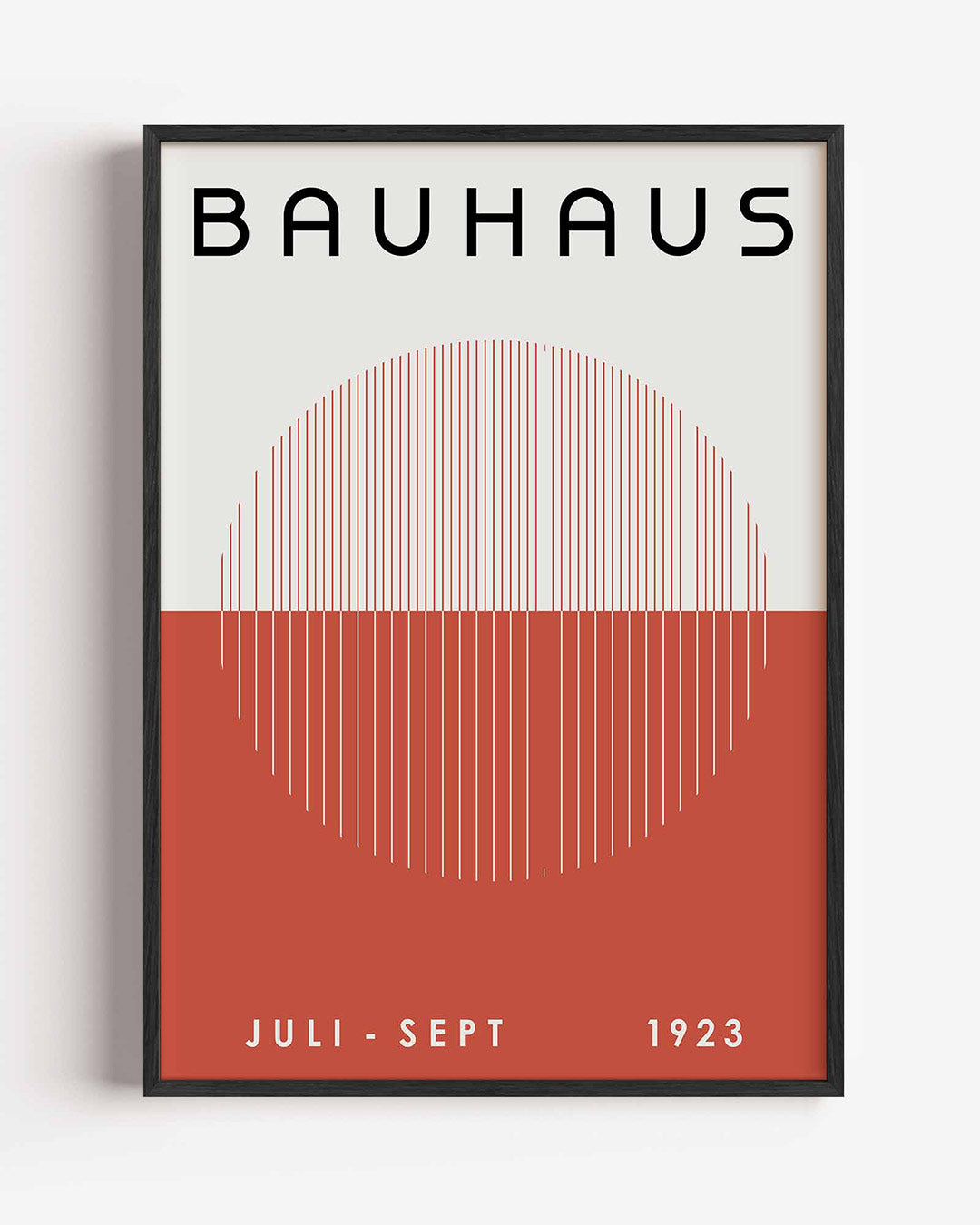 Lijnen en vlakken – staande Bauhaus poster als wanddecoratie