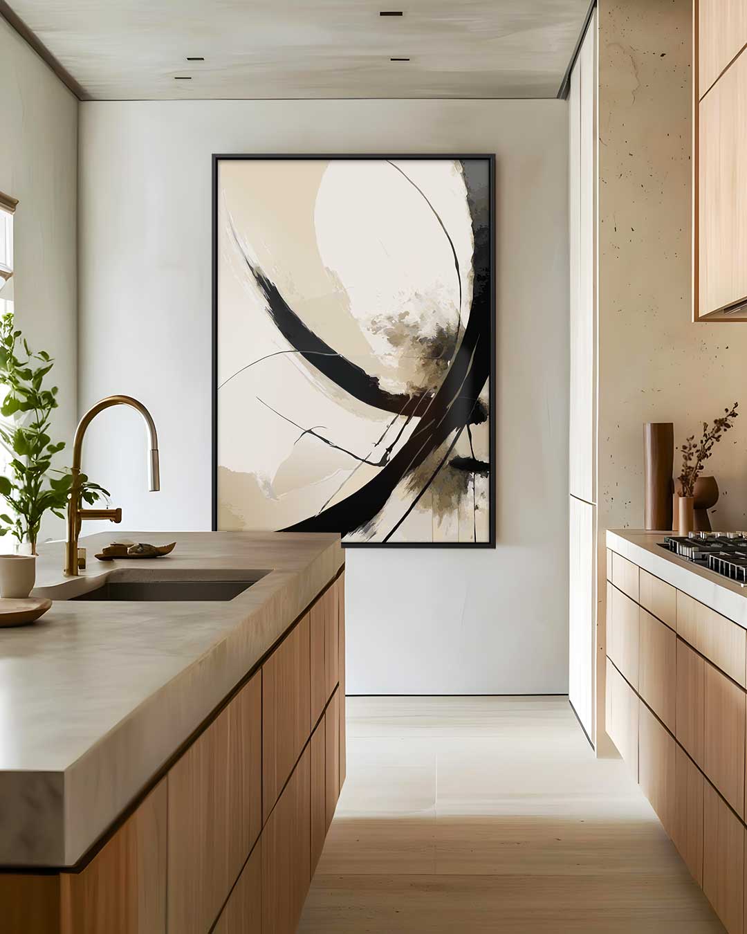 Elegante Bewegingen – dibond wanddecoratie in staand formaat