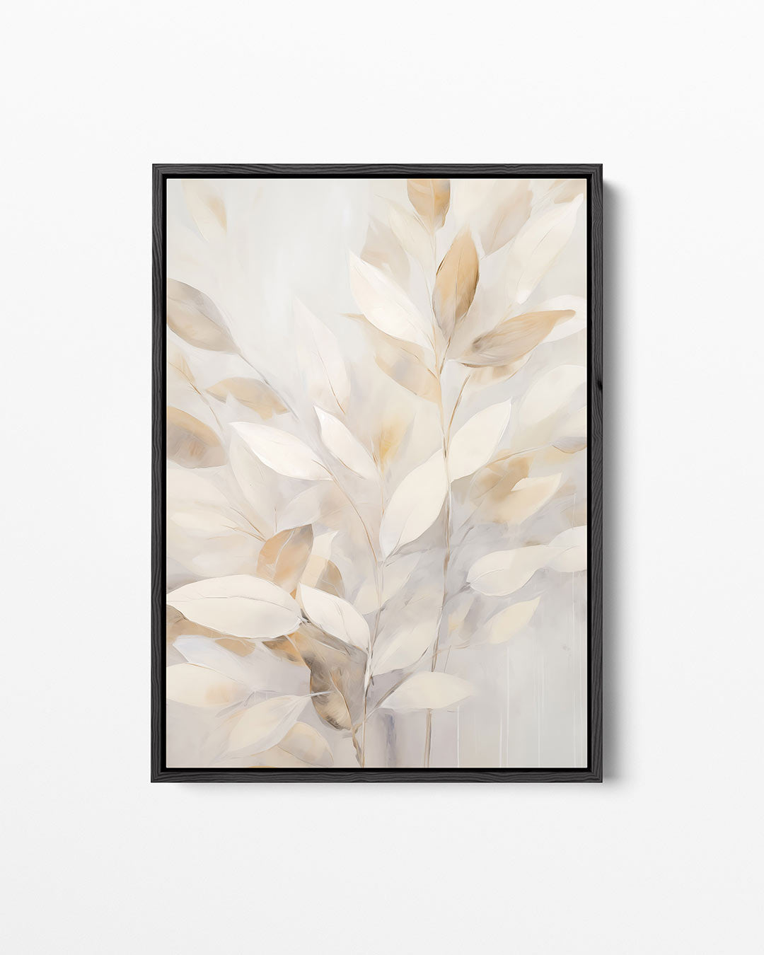 Lichte bladeren compositie – staand wanddecoratie kunstwerk