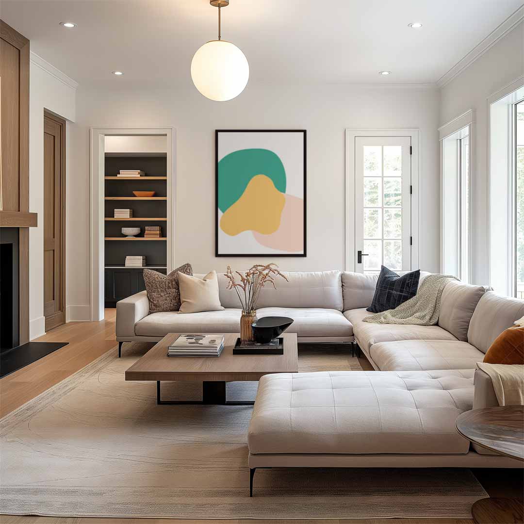 Speelse Kleuren Vormen – staand kunstwerk voor modern interieur