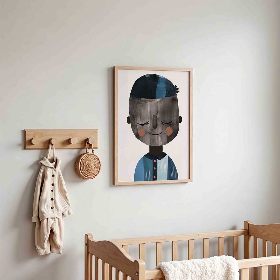 Lachend gezicht – kinderposter in staand formaat