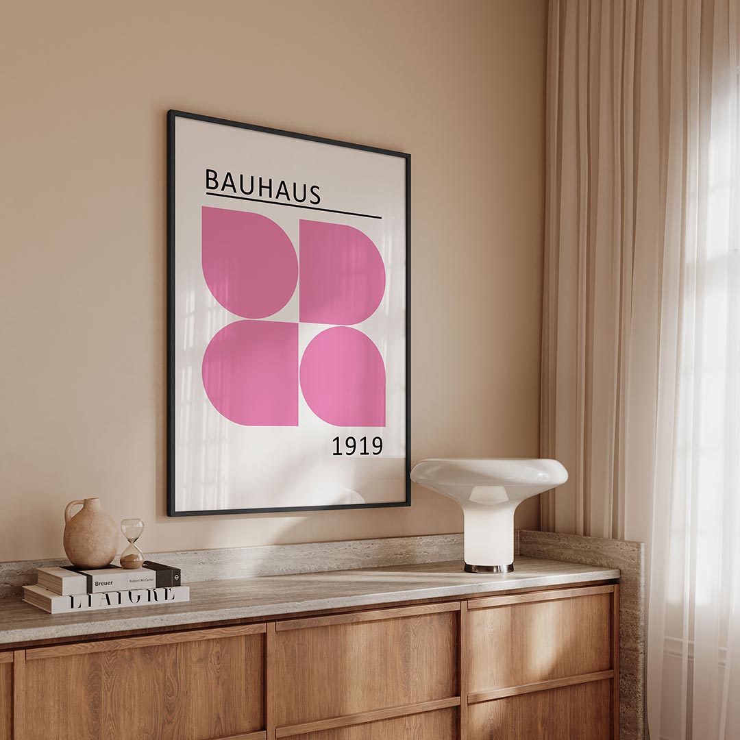 Vorm en kleur – geometrische Bauhaus poster in staand formaat