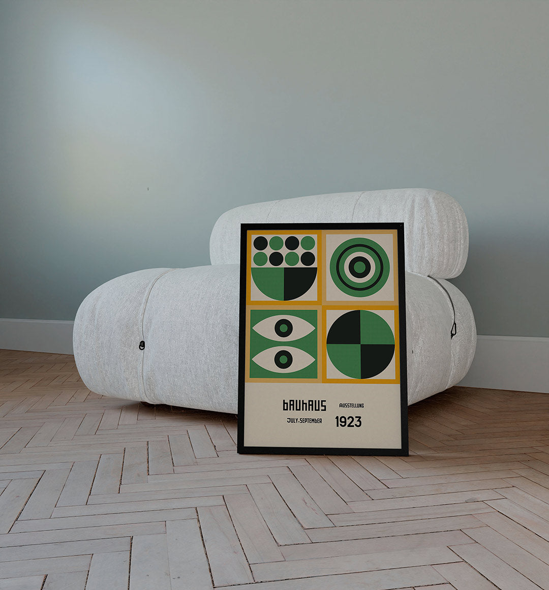 Vorm en balans – staande Bauhaus poster voor aan de muur
