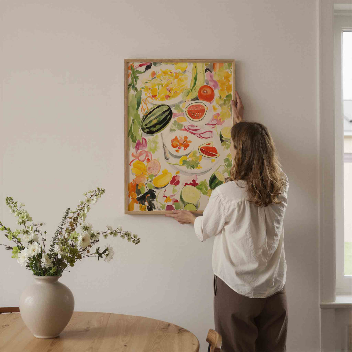 Fruit en groenten – botanische wandkunst als portret poster