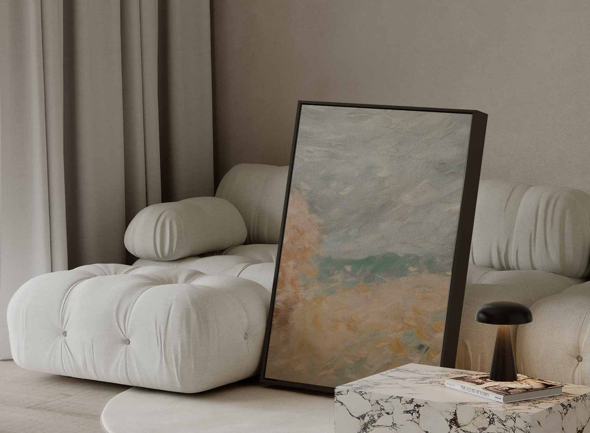 Zomers Veld in Pastel – modern portret kunstwerk van WallArtistic