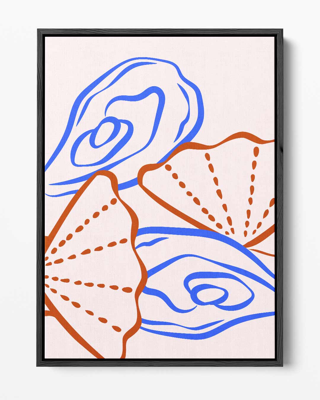 Vrolijke Schelpen Print – portret kunstwerk als wanddecoratie