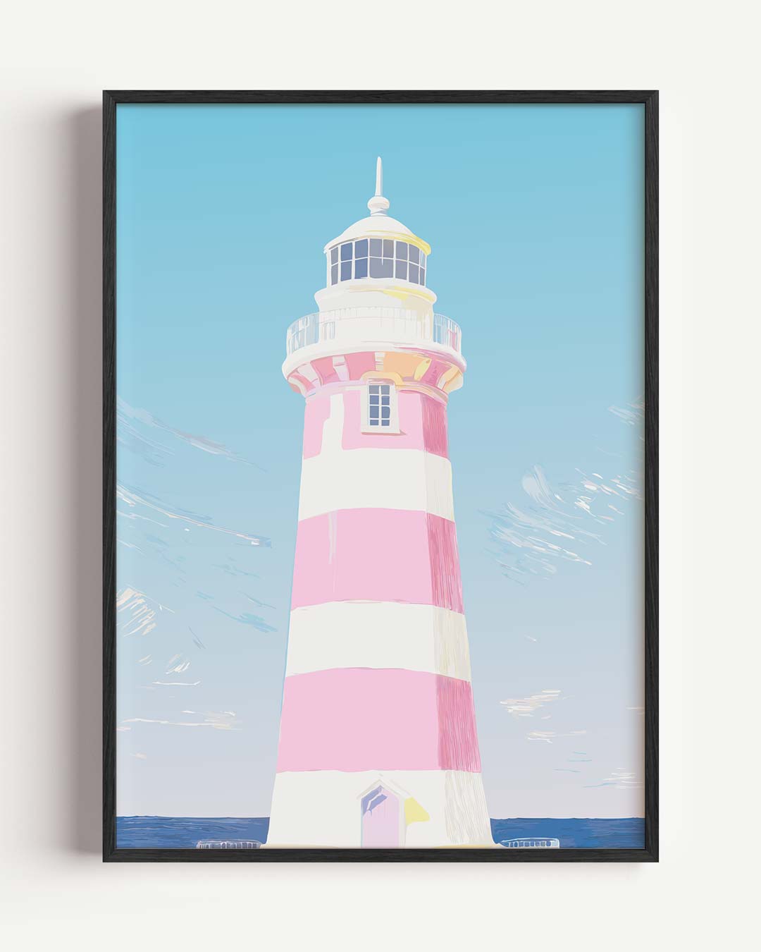Zomerse Vuurtoren Vibes – zomer portret poster als wanddecoratie