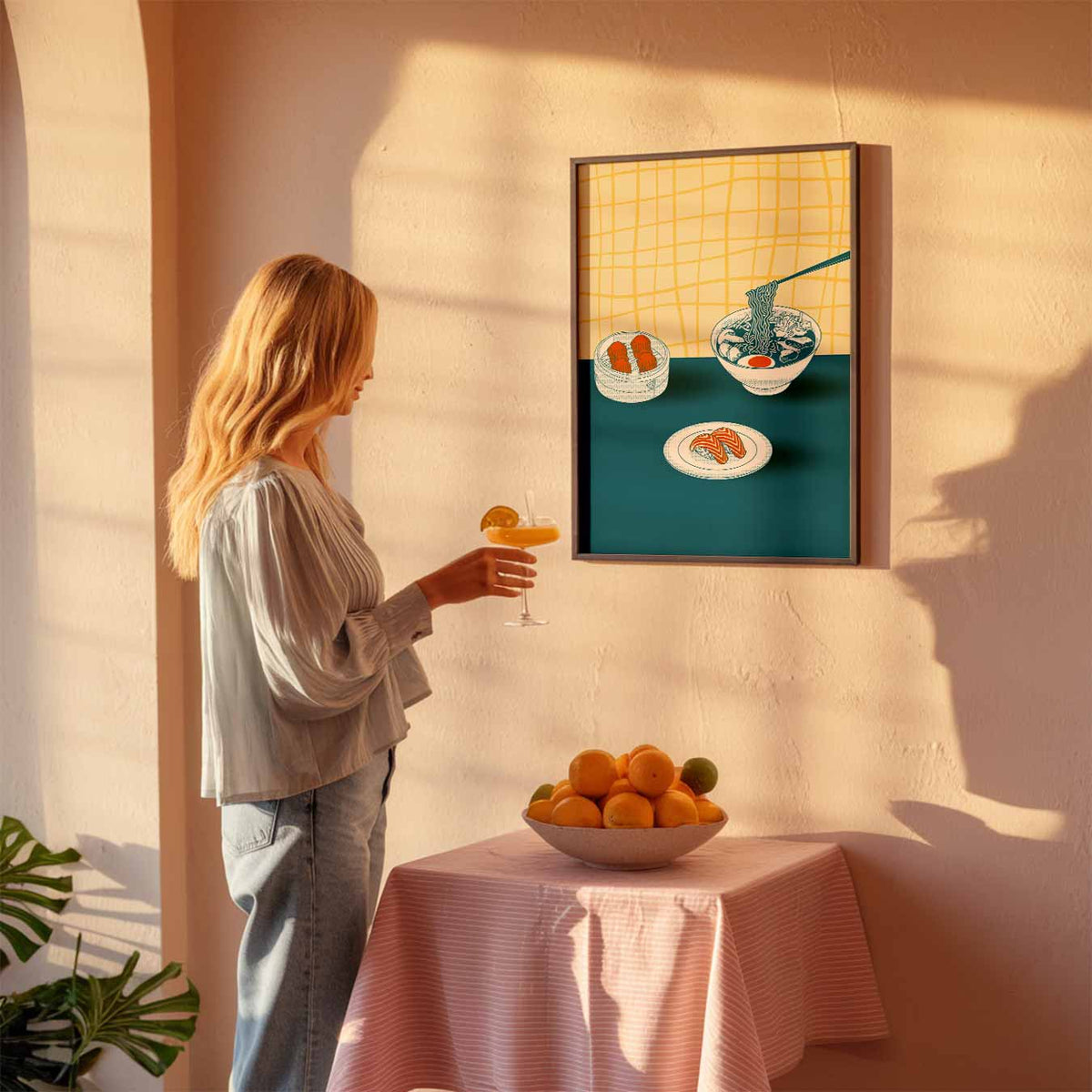 Aziatische Eetervaring – keuken poster als sfeervolle staande wanddecoratie