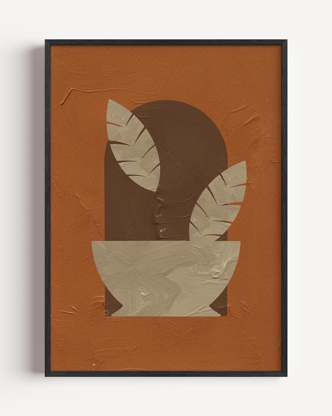 Stijlvolle Abstracte Bladeren – abstracte portret poster als wanddecoratie