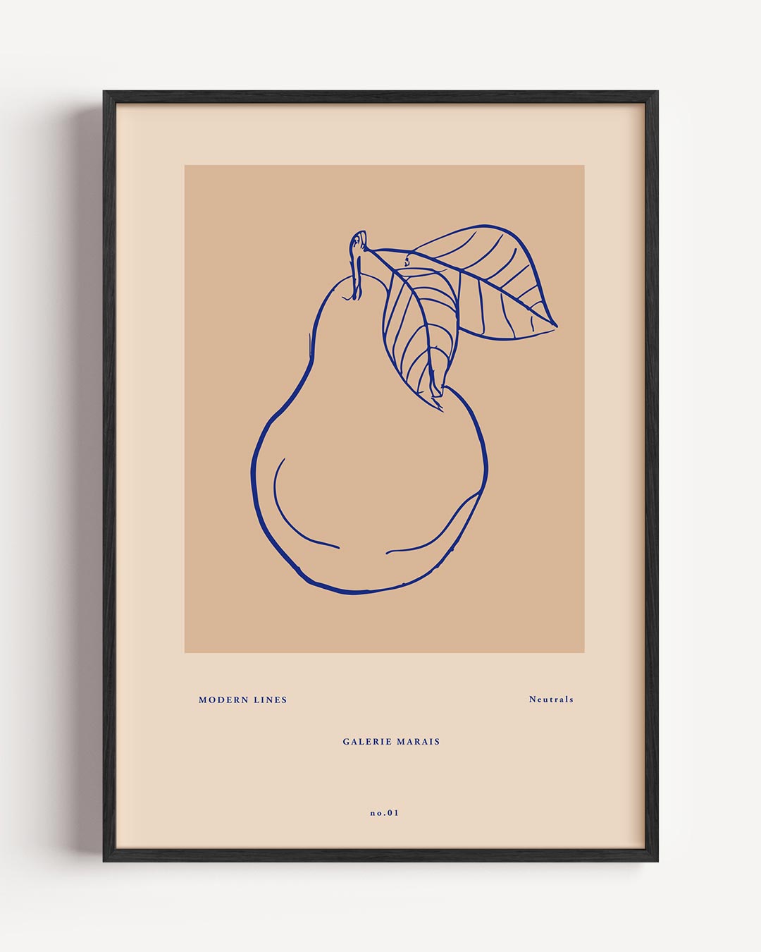 Moderne Peer Lijntekening – keuken portret poster als wanddecoratie