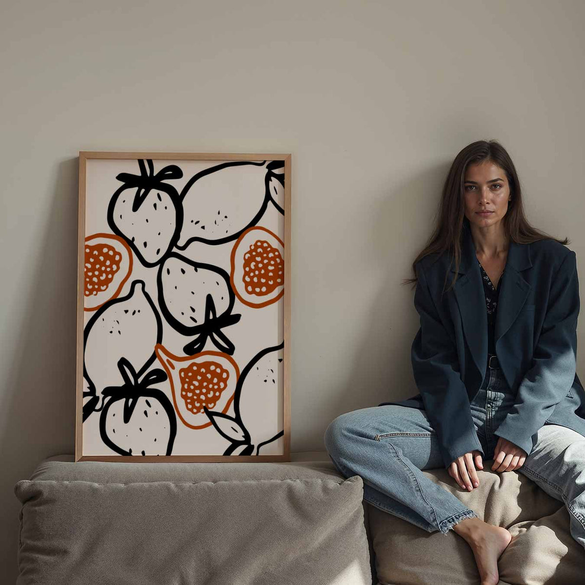 Fruitige Vibe Kunstposter – staande keuken wanddecoratie van WallArtistic