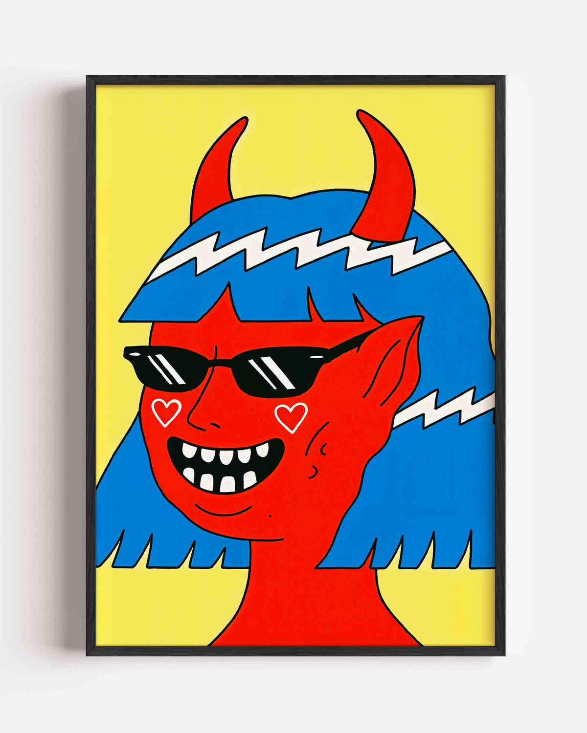 Duivelse glimlach – Pop Art en Streetart portret poster als wanddecoratie