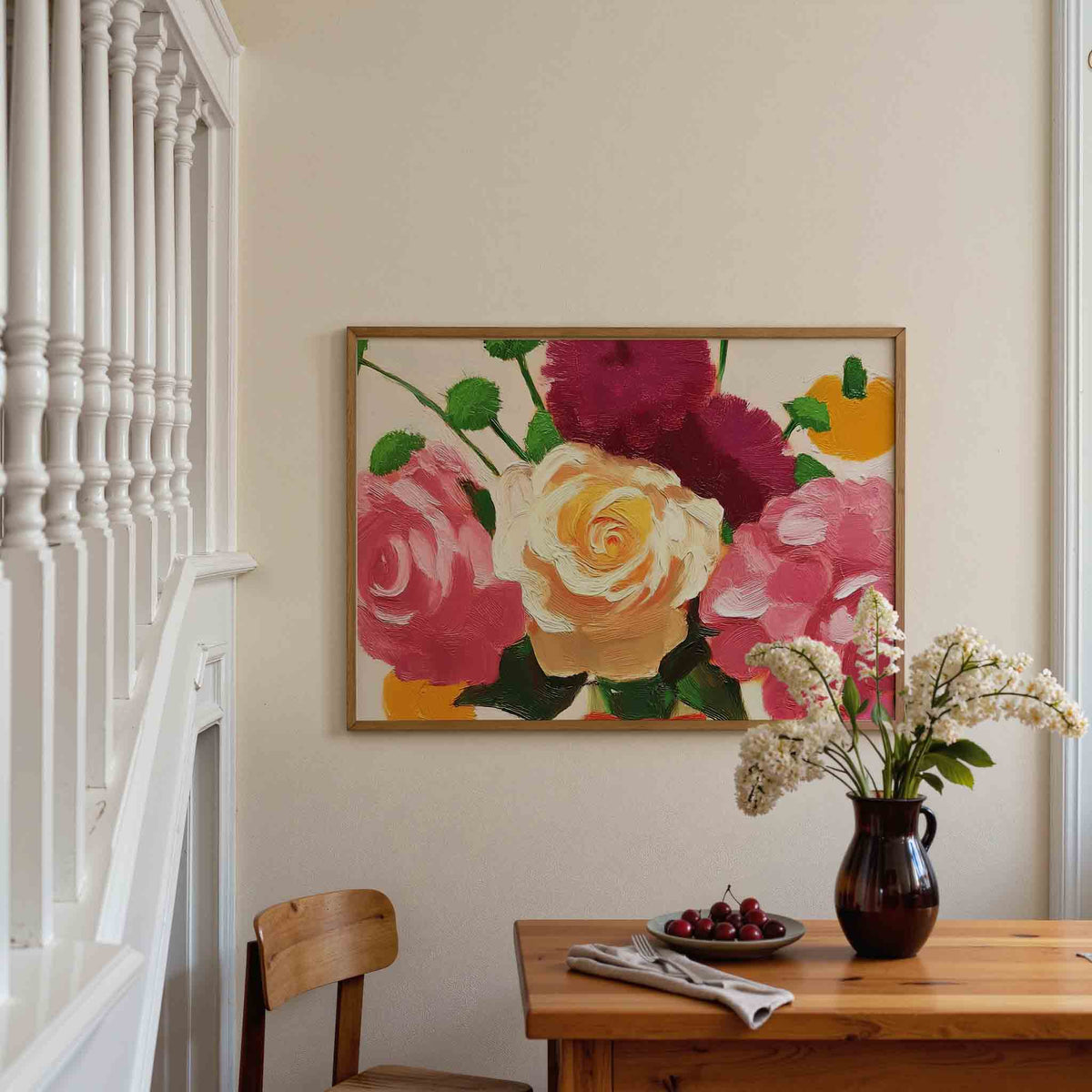 Bloemen in volle bloei – botanische poster in liggend formaat