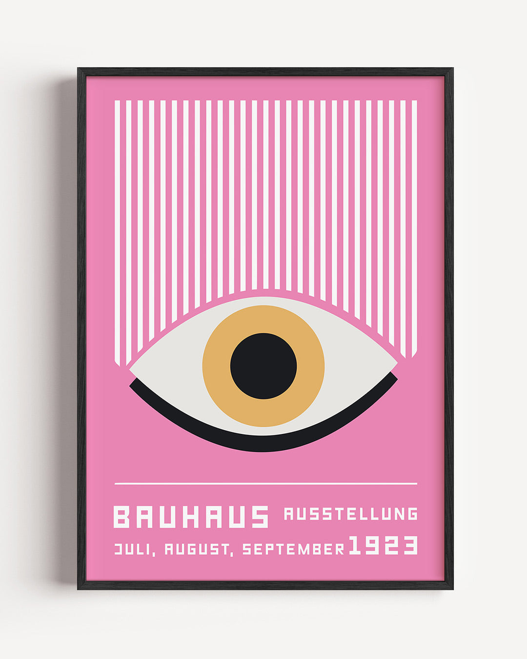 Oog en lijnen – staande Bauhaus poster als wanddecoratie
