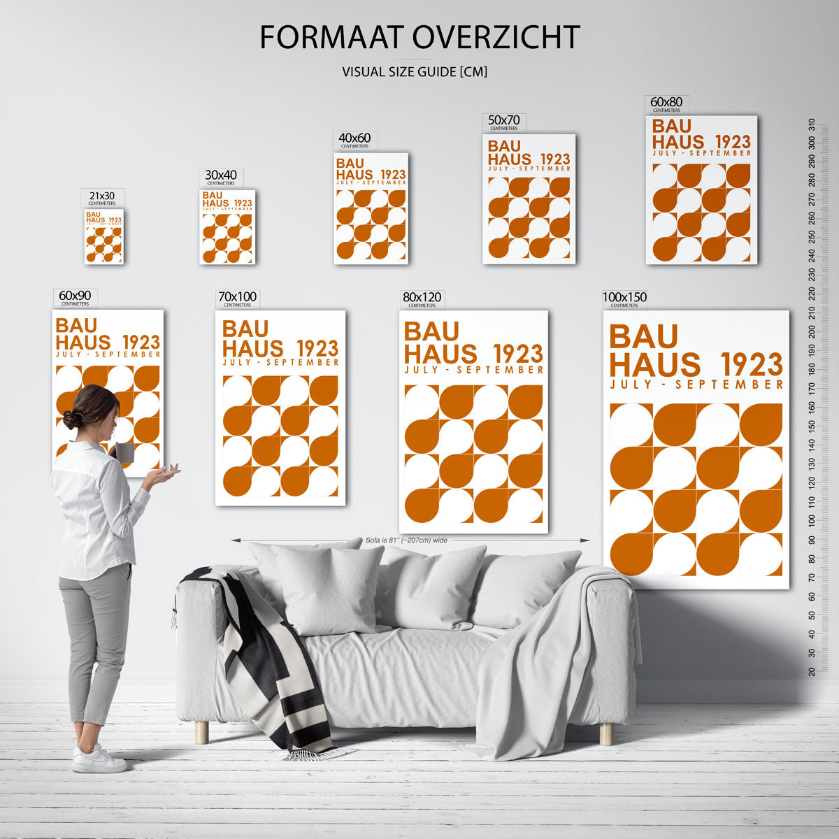 – geometrische poster in Bauhaus-stijl van WallArtistic