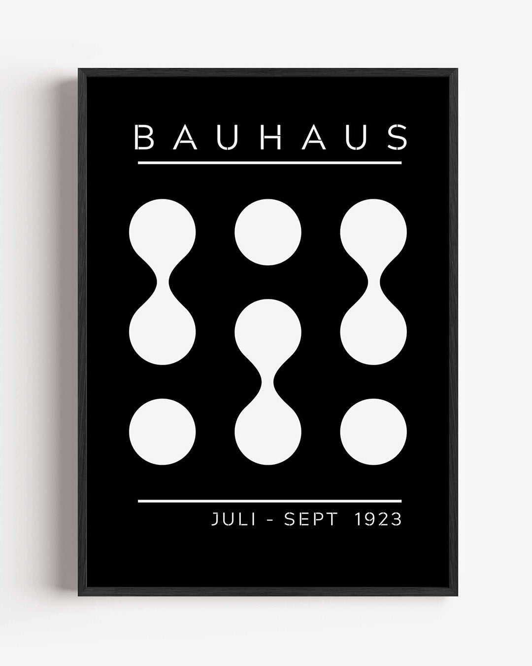 Vorm en balans – staande Bauhaus poster als wanddecoratie