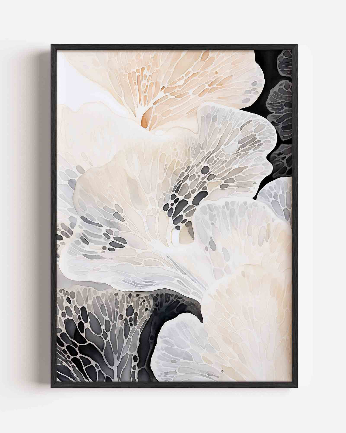 Organische vormen – zacht abstracte portret poster als wanddecoratie