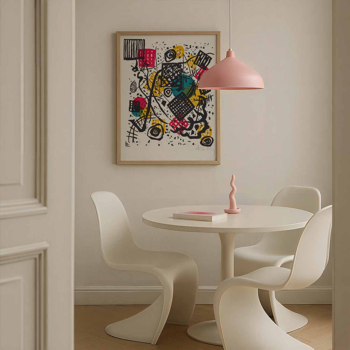 Kandinsky Stijl Abstract – Streetart wandkunst als portret poster