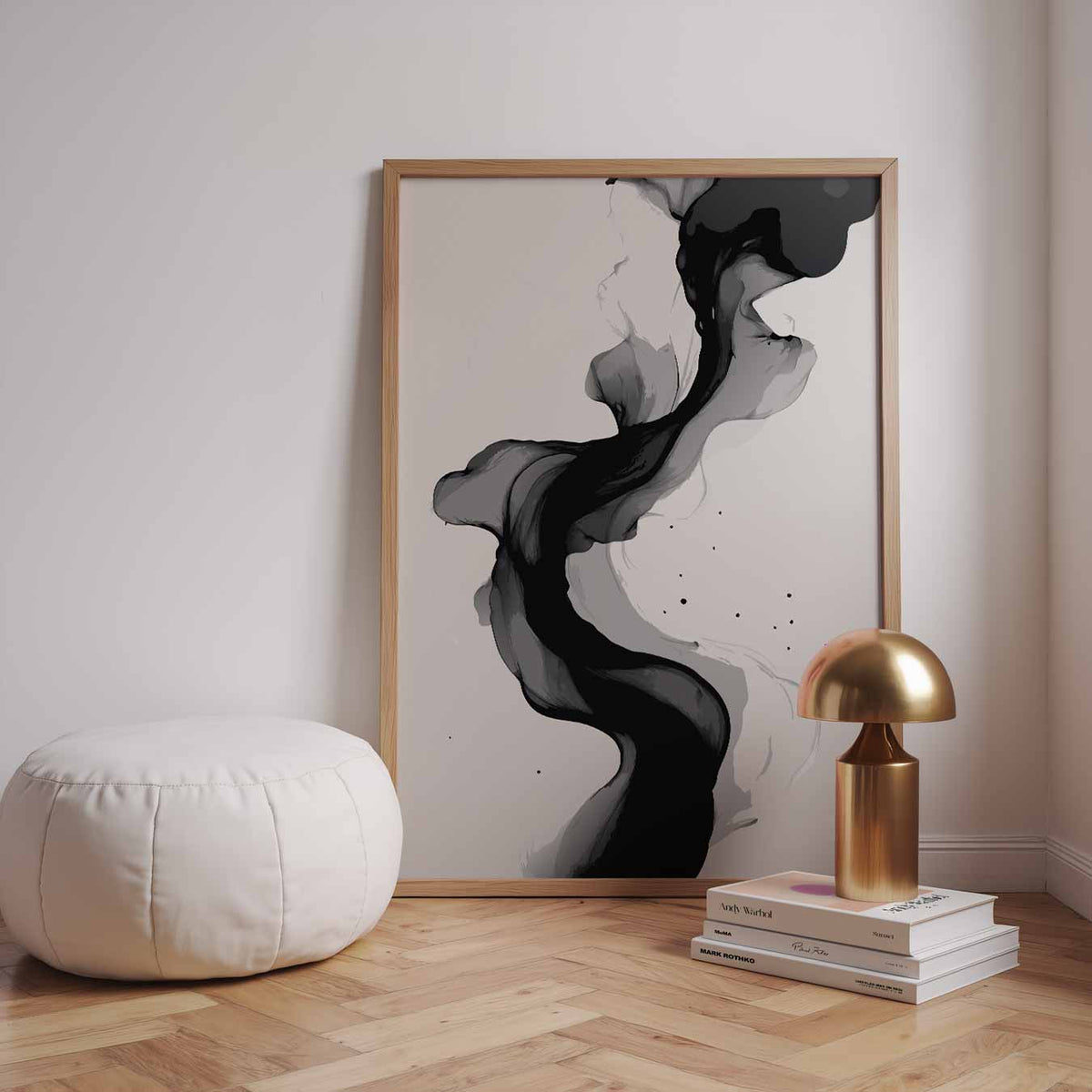 Sierlijke Abstracte Slagposter – staande kleurrijke abstracte wanddecoratie van WallArtistic