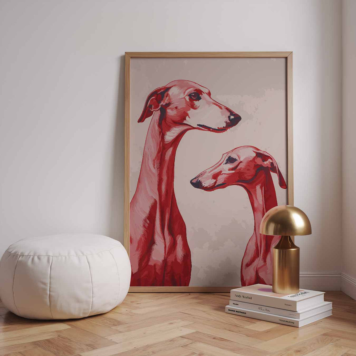 Stijlvolle Windhonden – dieren poster in staand formaat