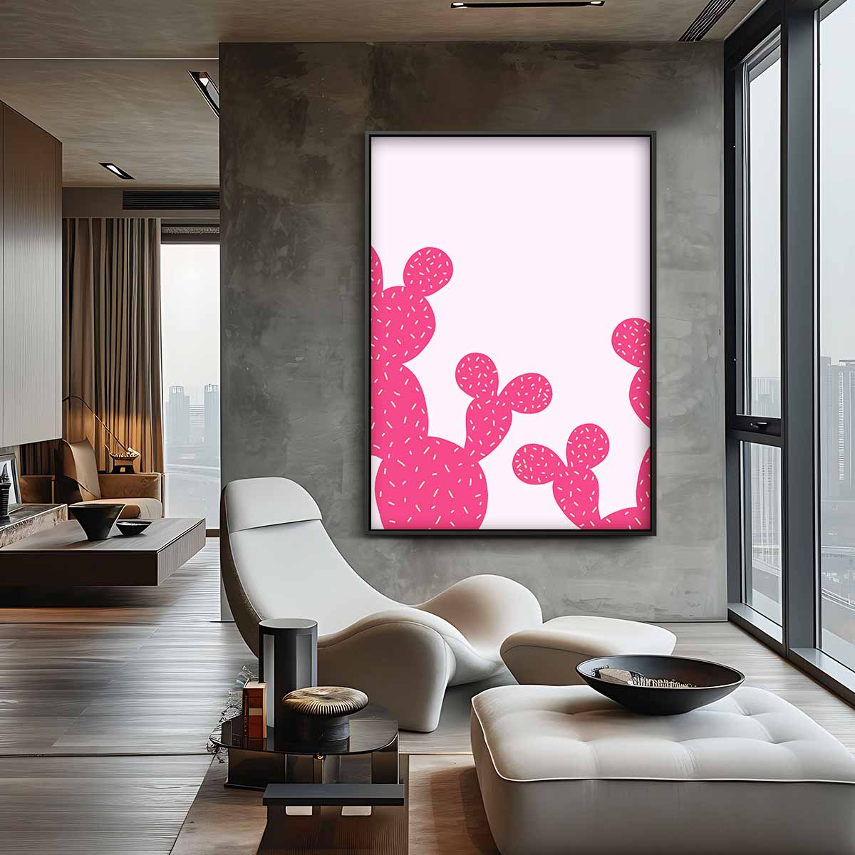 Cactus Pop Art – staand kunstwerk voor modern interieur