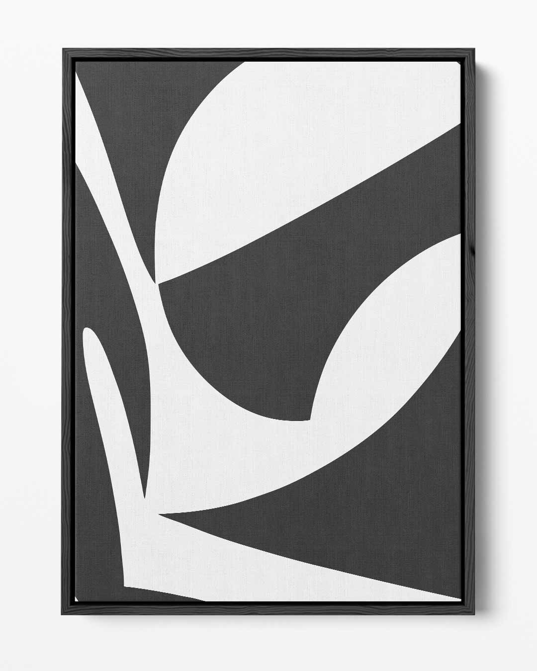 Abstracte Zwart-Witte Compositie – portret kunstwerk als wanddecoratie