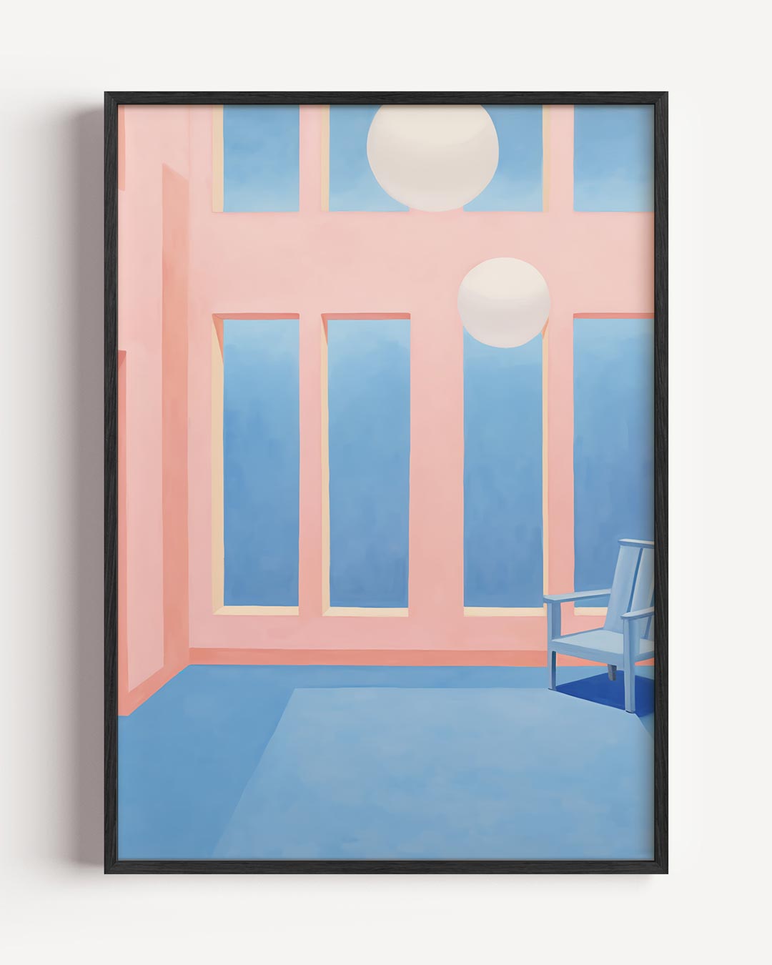 Moderne Pastel Interieur – elegante portret poster als wanddecoratie