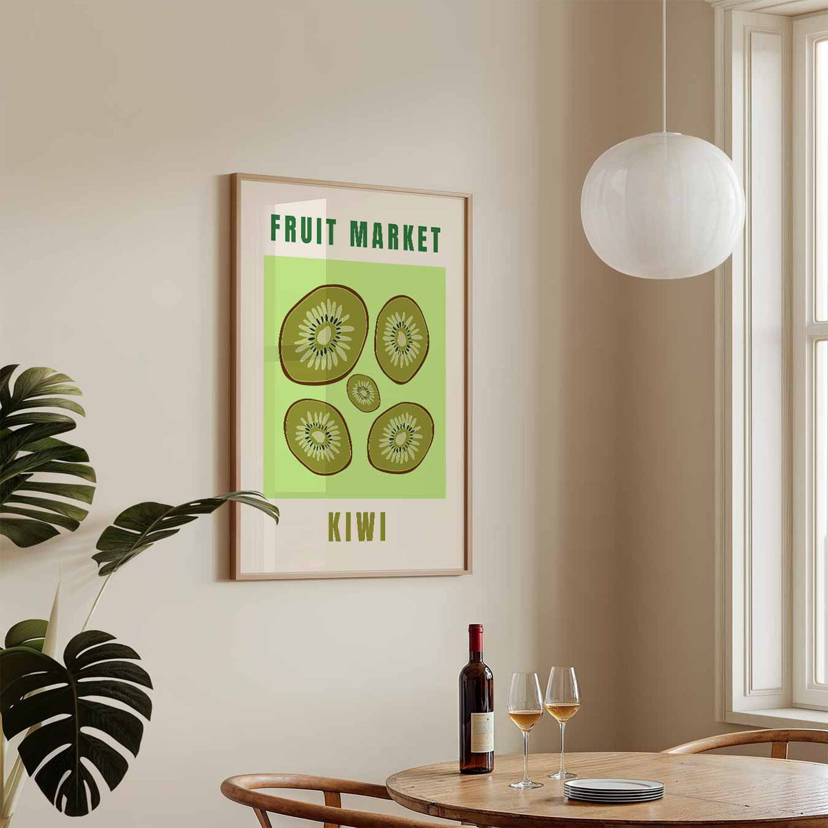 Kiwi Fruit Market – staande keuken wanddecoratie van WallArtistic